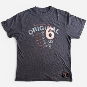 Grey Vintage NHL Old Time Hockey Original 6 T-Shirt Sz Large